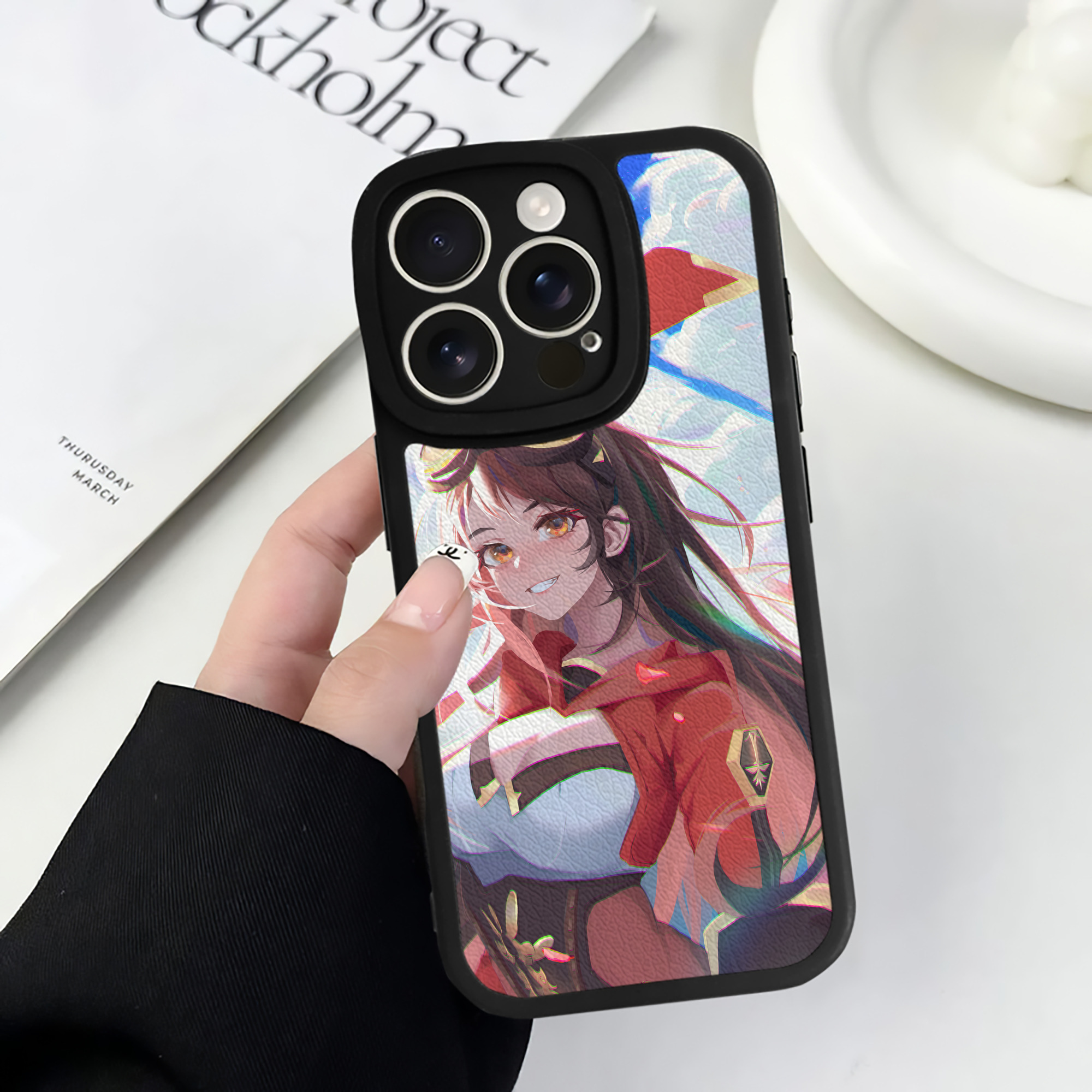 げんし神 genshin 【iPhone 16シリーズ対応】シリコンスマホケース（レザー調） 材質：シリコン
